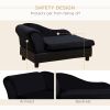 PawHut Luxury Dog Bed for Small Dogs, Hidden Storage, 3" Foam Cushion, Modern Pet Sofa, Black