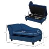 PawHut Pet Sofa Bed, Cushy Couch for Small Dogs, Blue